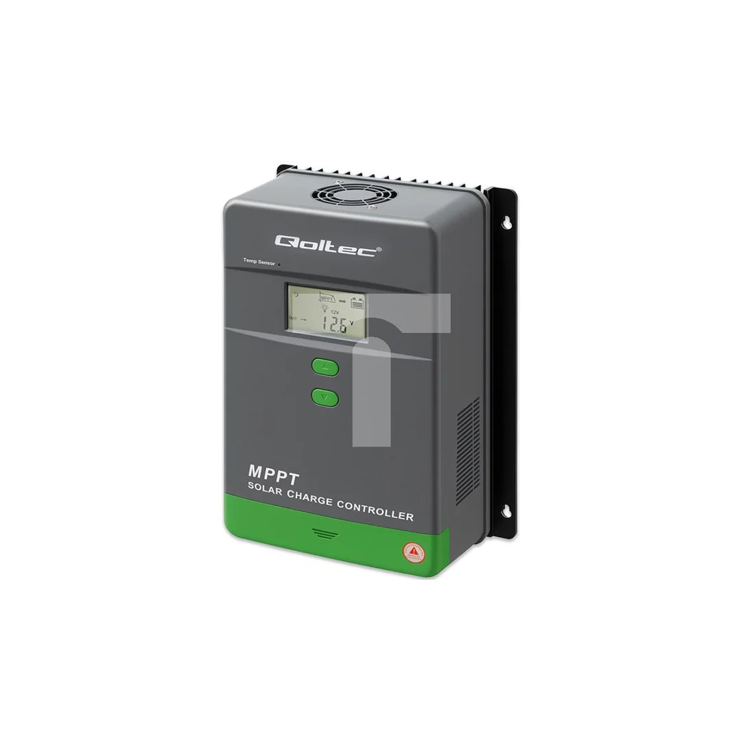 Qoltec Solarny regulator ładowania MPPT z czujnikiem temperatury 50A 12V / 24V LCD Bluetooth APP GEL LiFePO4