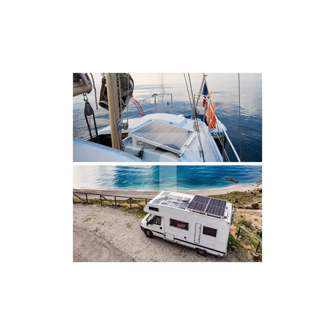 Qoltec Solarny regulator ładowania MPPT z czujnikiem temperatury 50A 12V / 24V LCD Bluetooth APP GEL LiFePO4