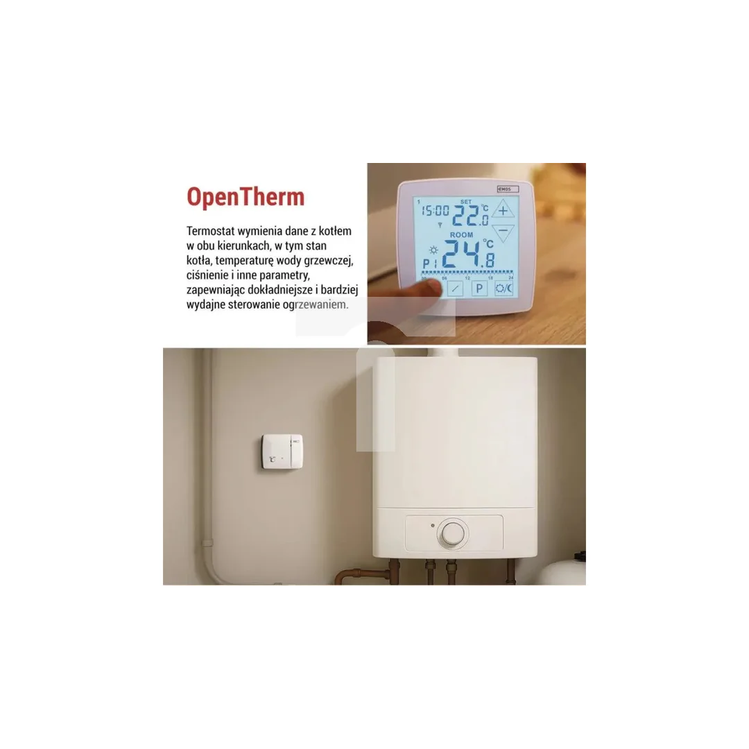 Termostat bezprzewodowy, pokojowy, programowalny z OpenTherm, P56A11