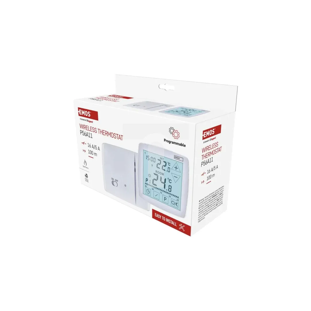 Termostat bezprzewodowy, pokojowy, programowalny z OpenTherm, P56A11