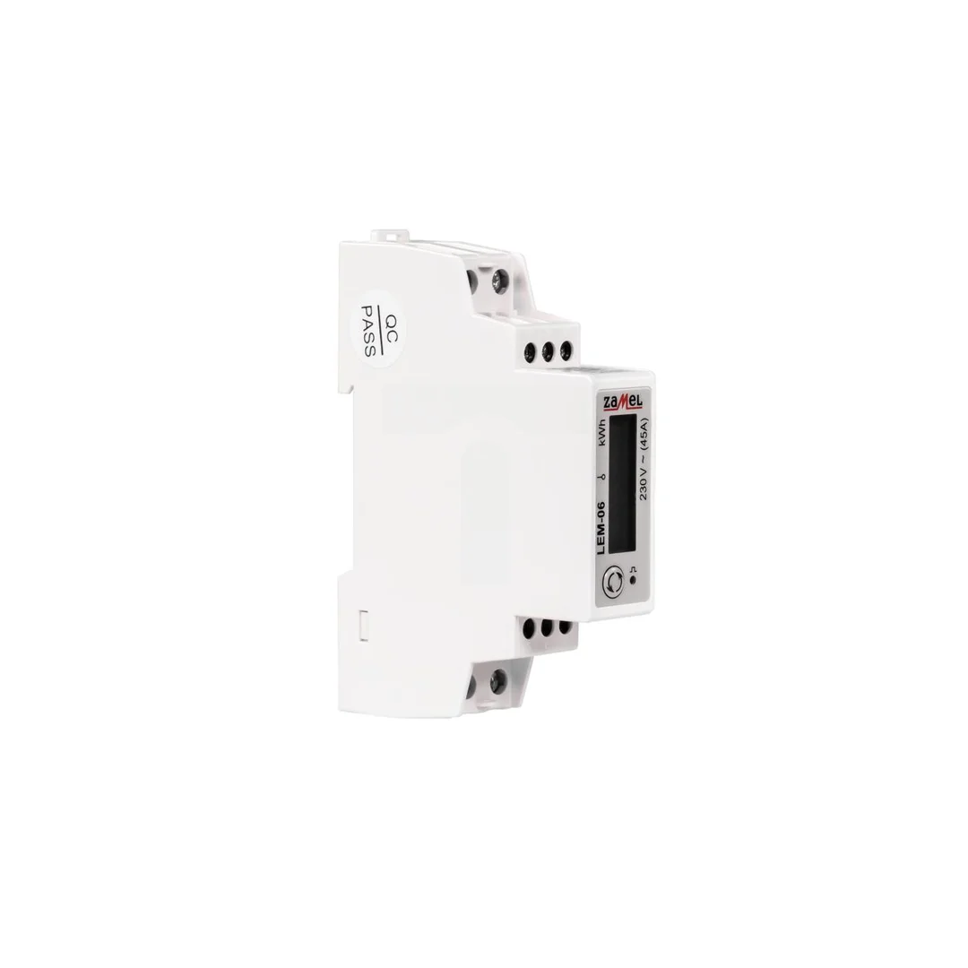 Licznik energii elektrycznej 1-fazowy MODBUS pomiar bezpośredni do 45A LEM-06
