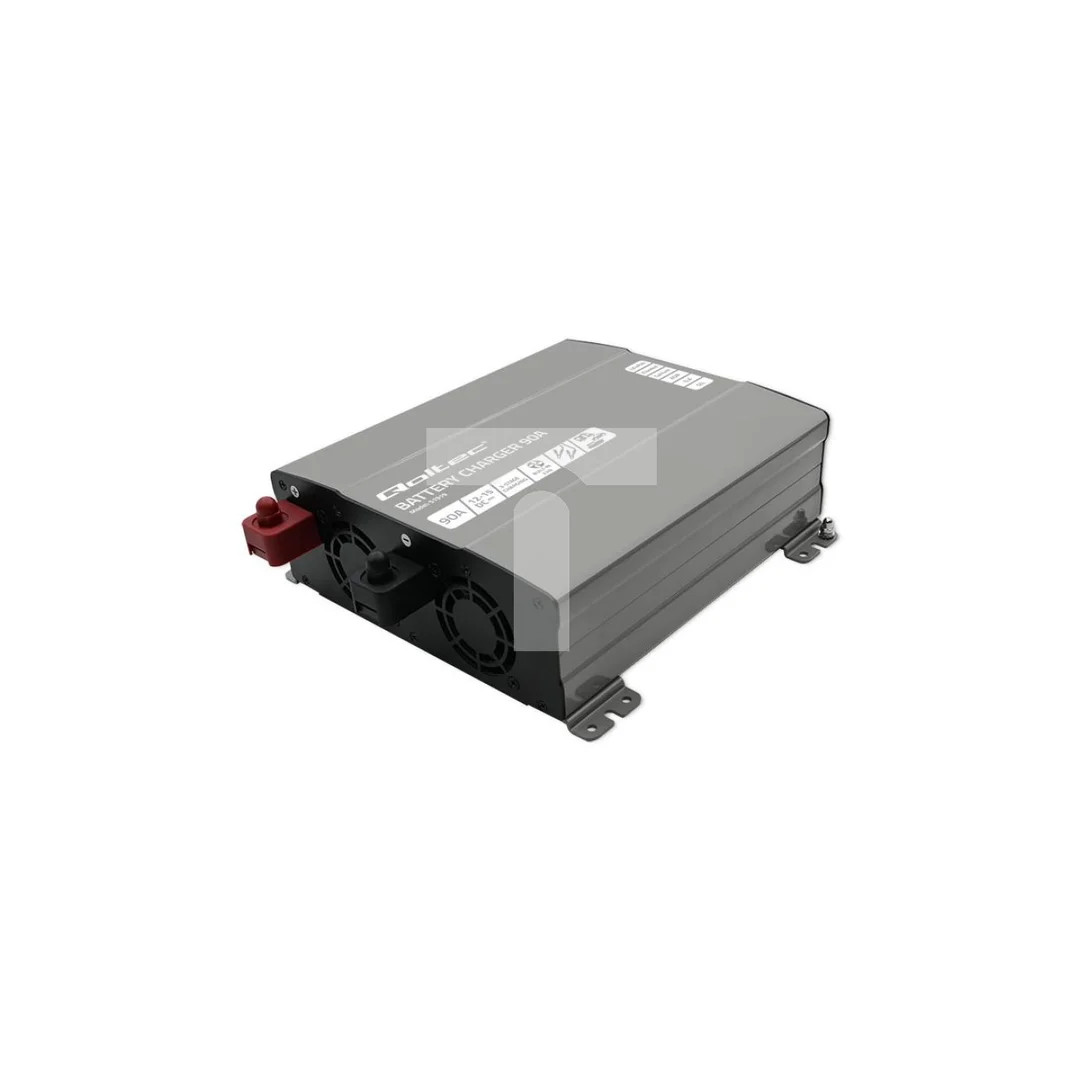 Qoltec Inteligentna profesjonalna ładowarka Monolith do akumulatorów LiFePO4 AGM GEL SLA 90A 12V Szybkie ładowanie