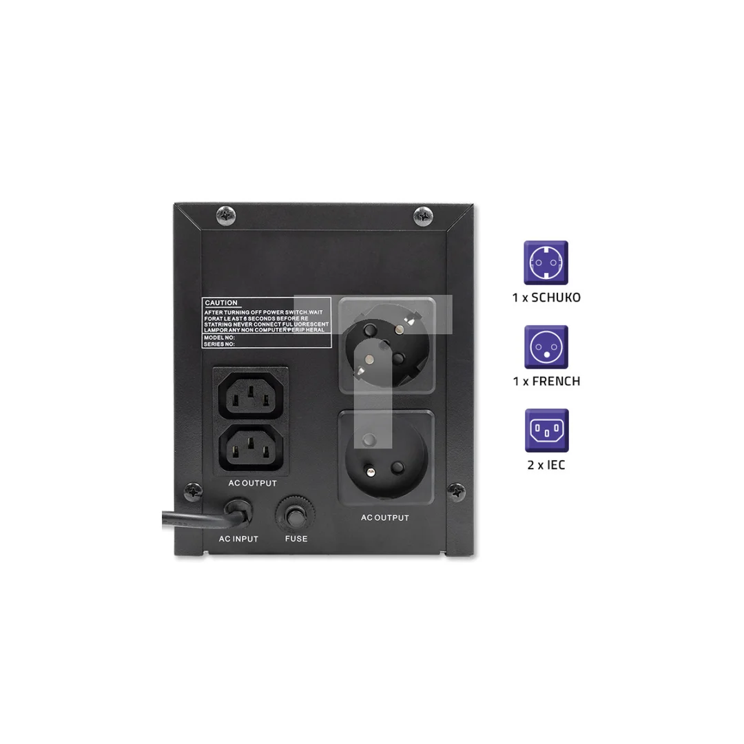 Qoltec Zasilacz awaryjny UPS Line Interactive Monolith 1500VA 900W