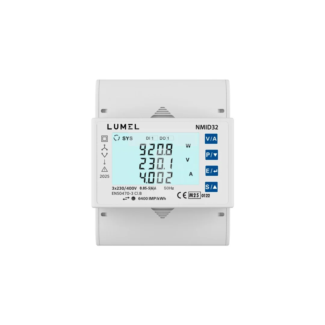NMID32 3-fazowy licznik energii z certyfikatem MID (1/5A) (MODBUS RTU)