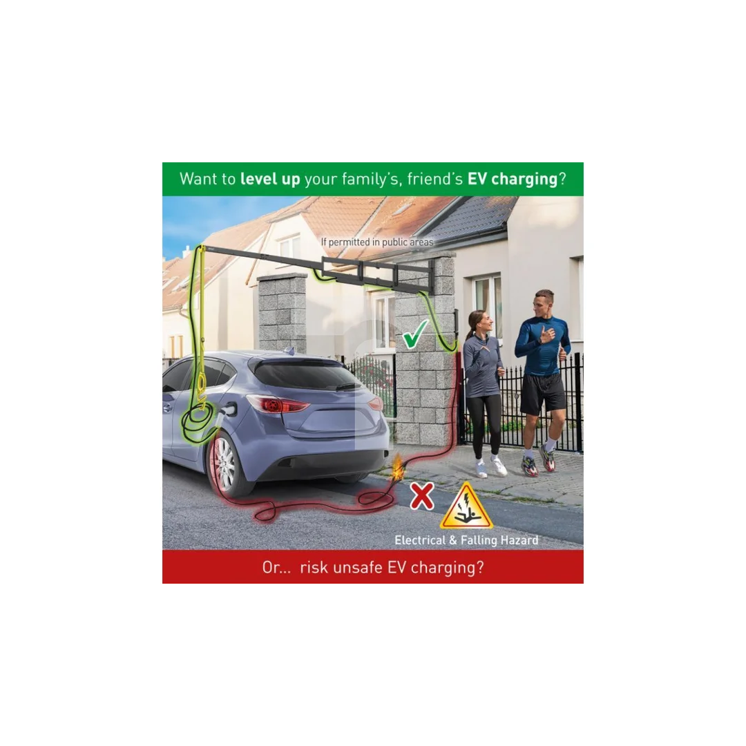 Uchwyt ścienny wysięgnik 305CM kabla ładowarki samochodowej EV300WM