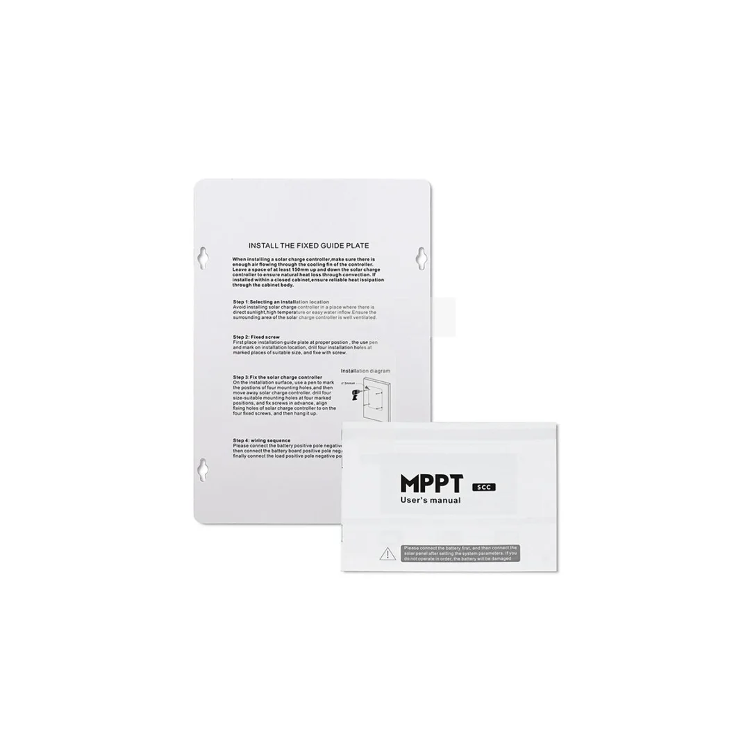 Qoltec Solarny regulator ładowania MPPT z czujnikiem temperatury 80A 12V / 24V / 36V / 48V LCD Bluetooth APP GEL LiFePO4