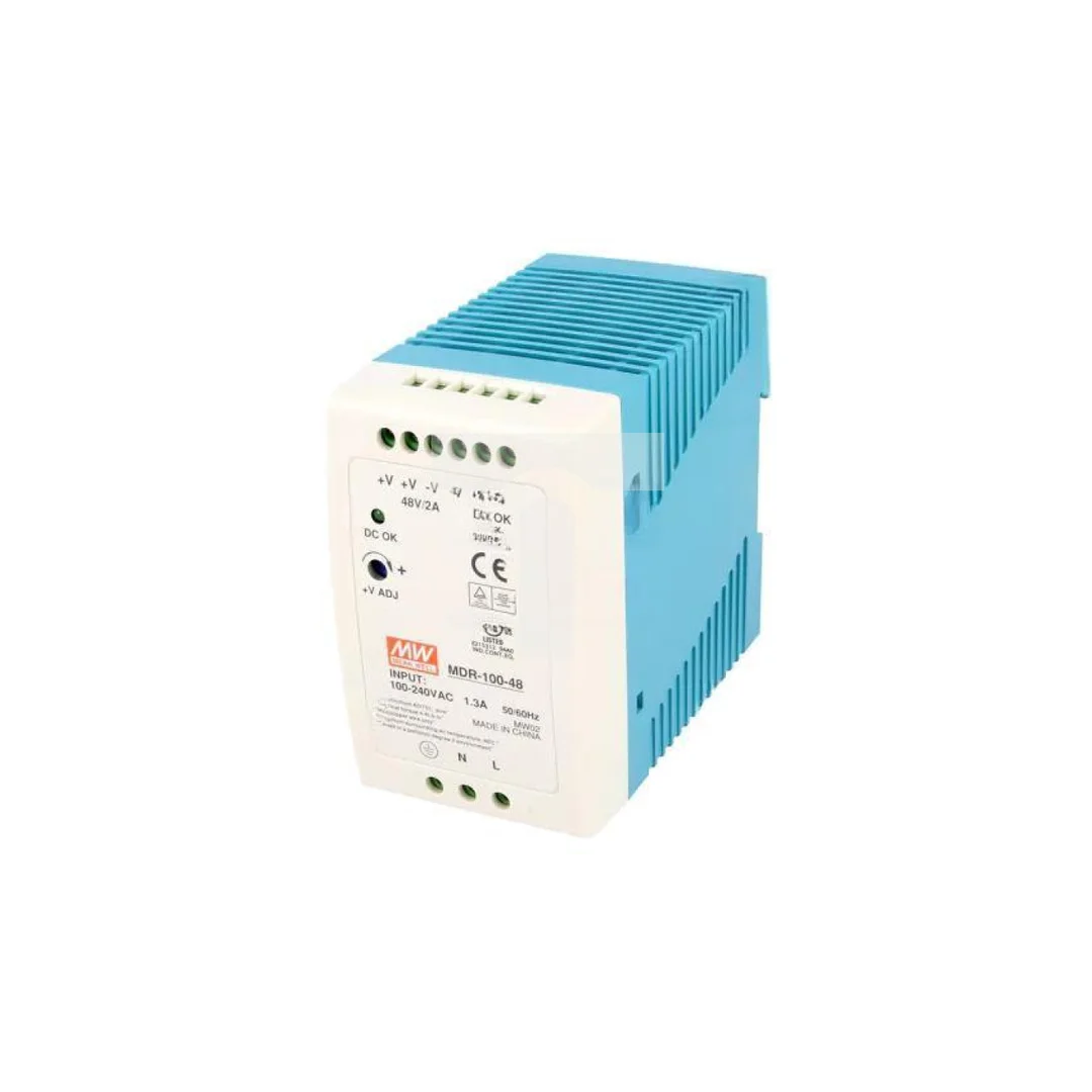 Zasilacz impulsowy, na szynę DIN, 96W, 2A, 48VDC, 85...264VAC MDR-100-48