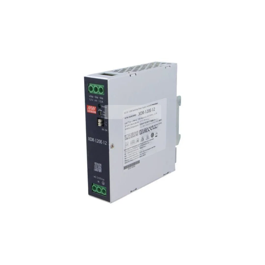 Zasilacz impulsowy, na szynę DIN, 120W, 0...10A, 12VDC, 85...264VAC XDR-120E-12