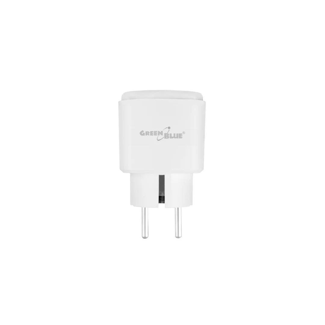 Zdalnie sterowane gniazdko WiFi GreenBlue, Android/iOS/Alexa/Google Home, timer, watomierz, max 16A/3840W, GB735 W