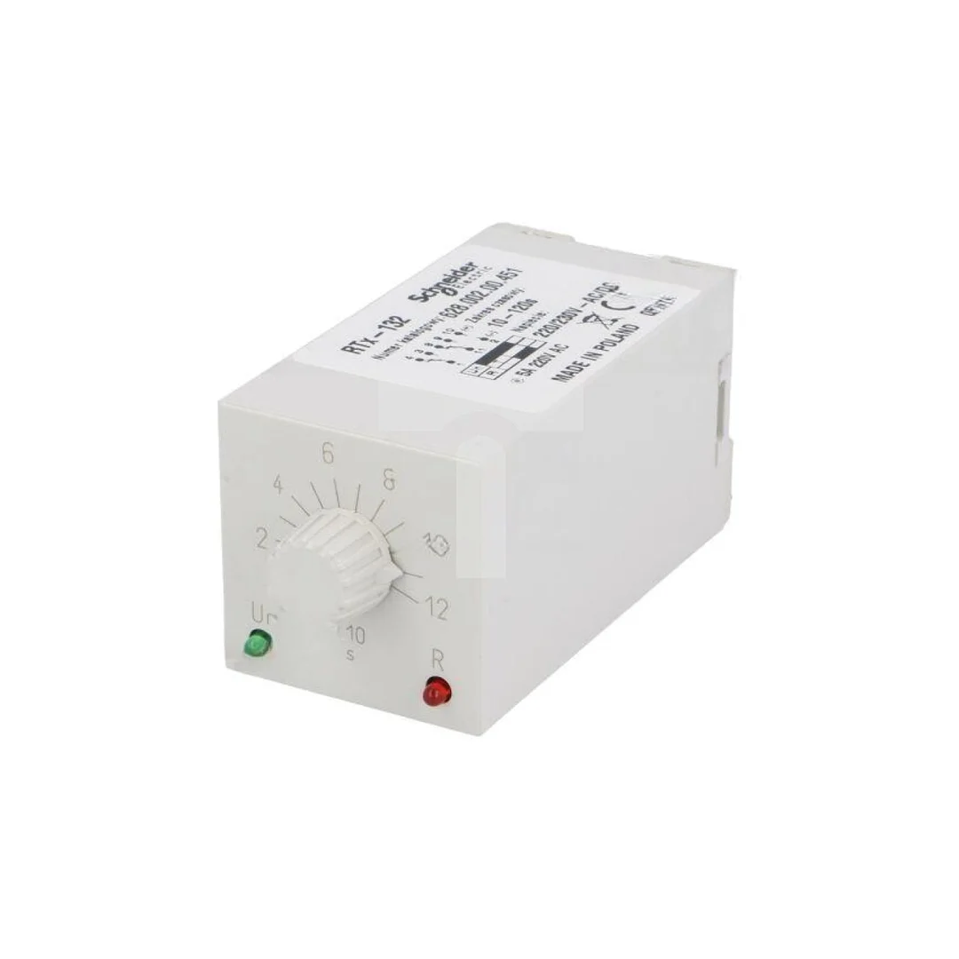 Moduł automatyki przekaźnik czasowy, na panel, na szynę DIN, podstawka, PIN: 11, gniazdo okrągłe, IP40, RTX-132 220/230 120SEK