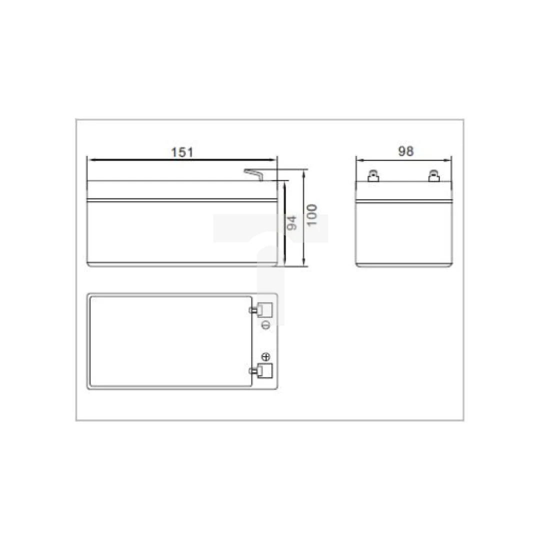 Akumulator AGM do zasilacza UPS 12V 12Ah MWL bezobsługowy (Faston 250) MW Power