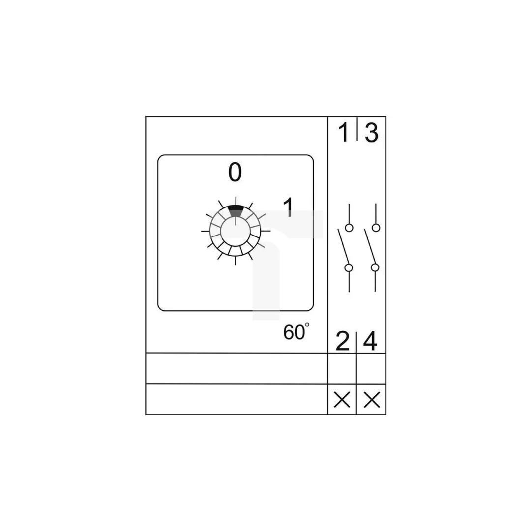 Łącznik krzywkowy 0-1 16A 1P tablicowy 1F IP65 przełącznik zasilania LT/16/01/1P