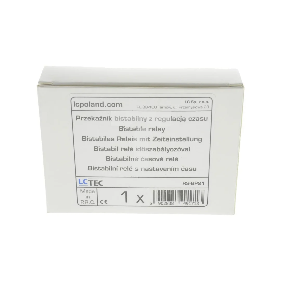 LC przekaźnik bistabilny z regulacją czasu 10A 230V 1-12 minut RS-BP21 9171