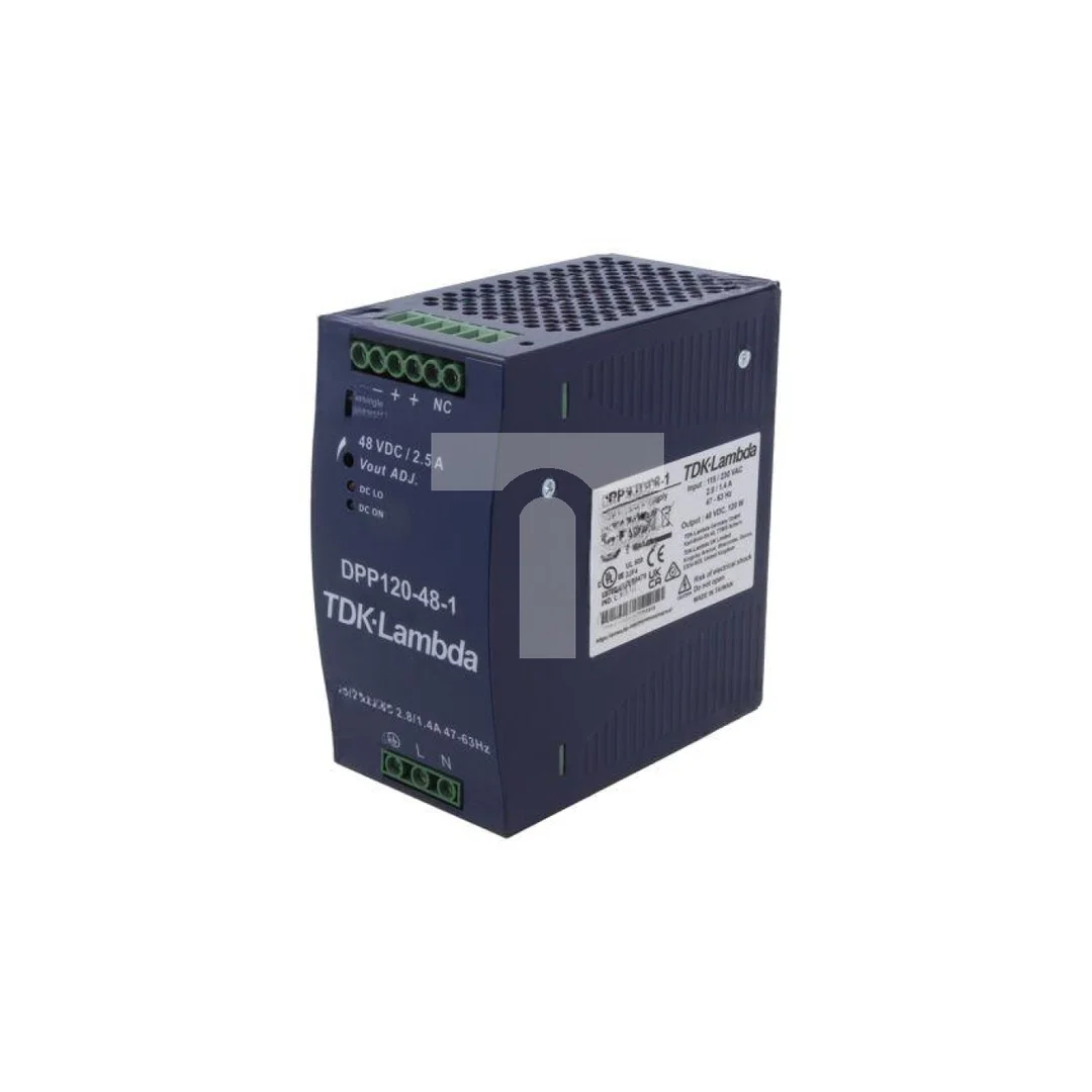 Zasilacz impulsowy na szynę DIN, 120W, 2,5A, 48V DC, listwa zaciskowa, DPP120-48-1