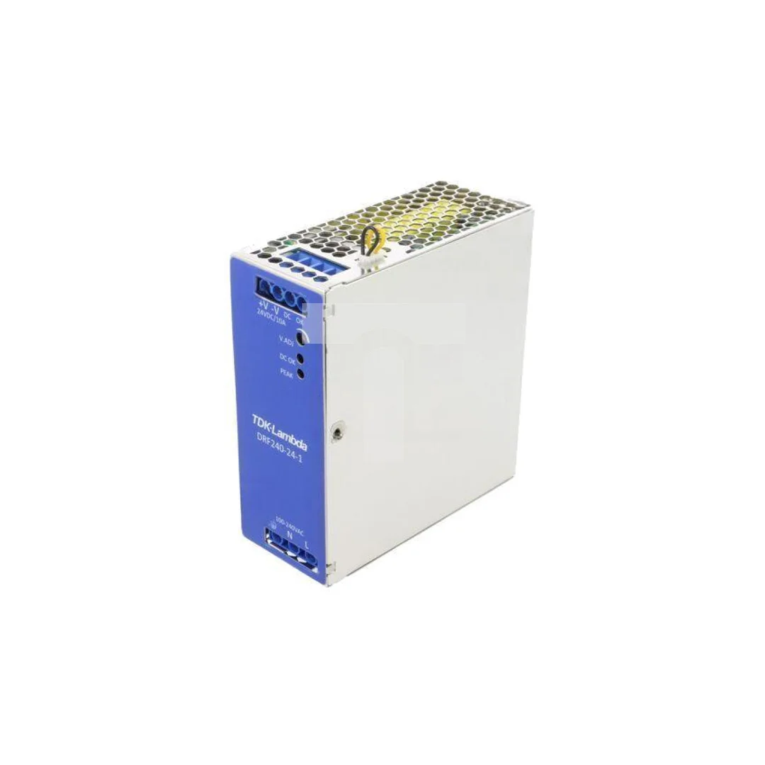 Zasilacz impulsowy na szynę DIN, 240W, 10A, 24V DC, listwa zaciskowa, DRF240-24-1