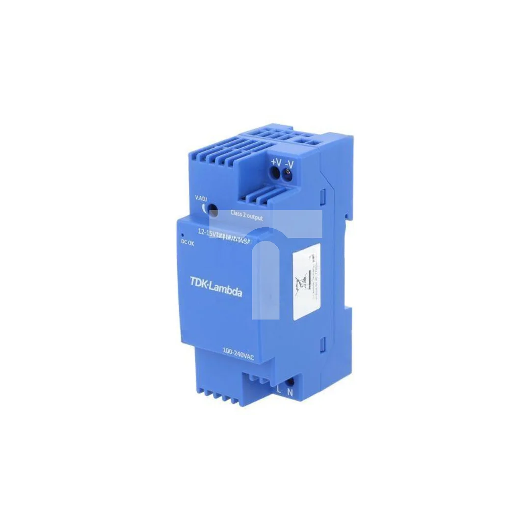 Zasilacz impulsowy na szynę DIN, 30W, 2,1A, 12V DC, listwa zaciskowa, DRL30-12-1