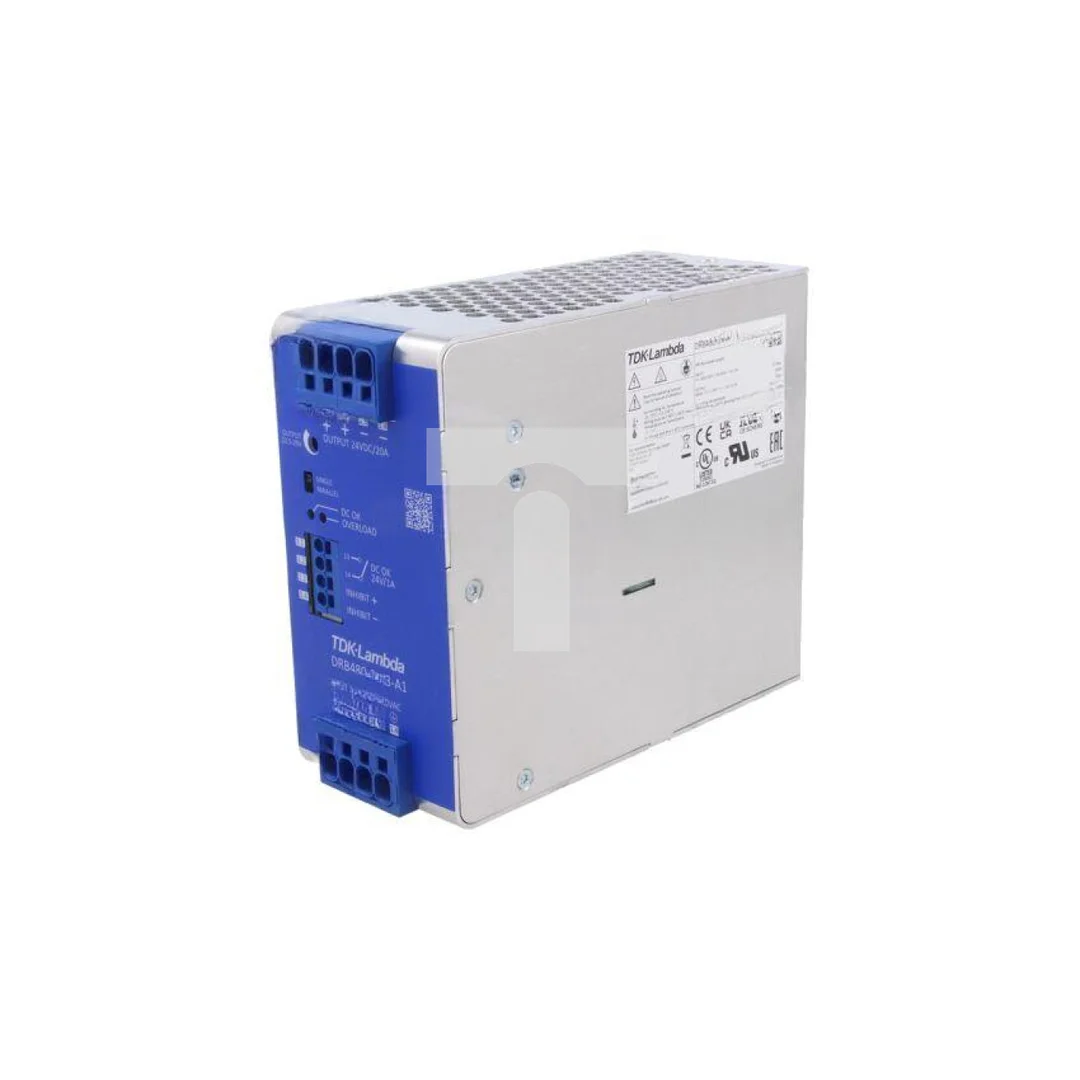 Zasilacz impulsowy na szynę DIN, 480W, 20A, 24V DC, 3 x 350...575V AC, listwa zaciskowa, DRB480-24-3-A1