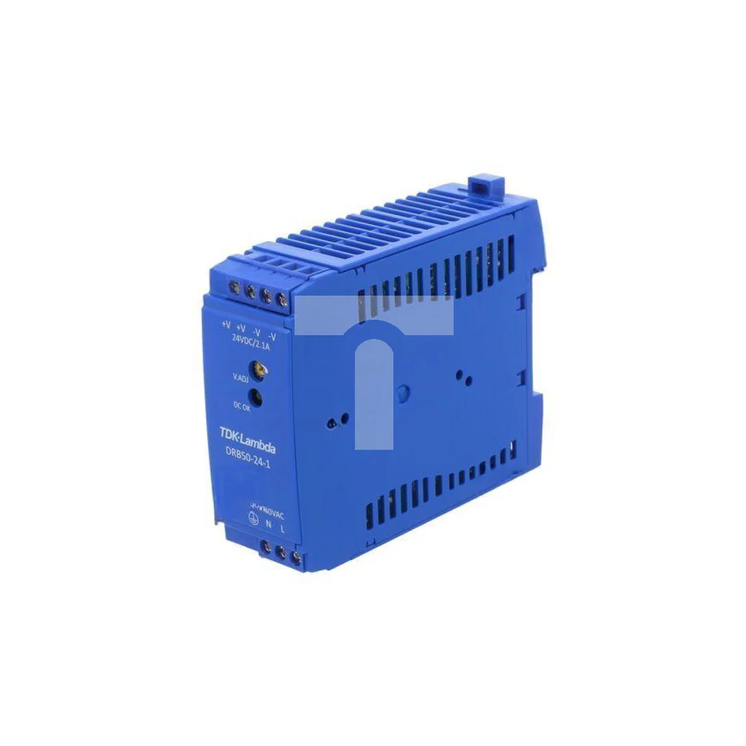 Zasilacz impulsowy na szynę DIN, 50W, 2,1A, 24V DC, listwa zaciskowa, DRB50-24-1