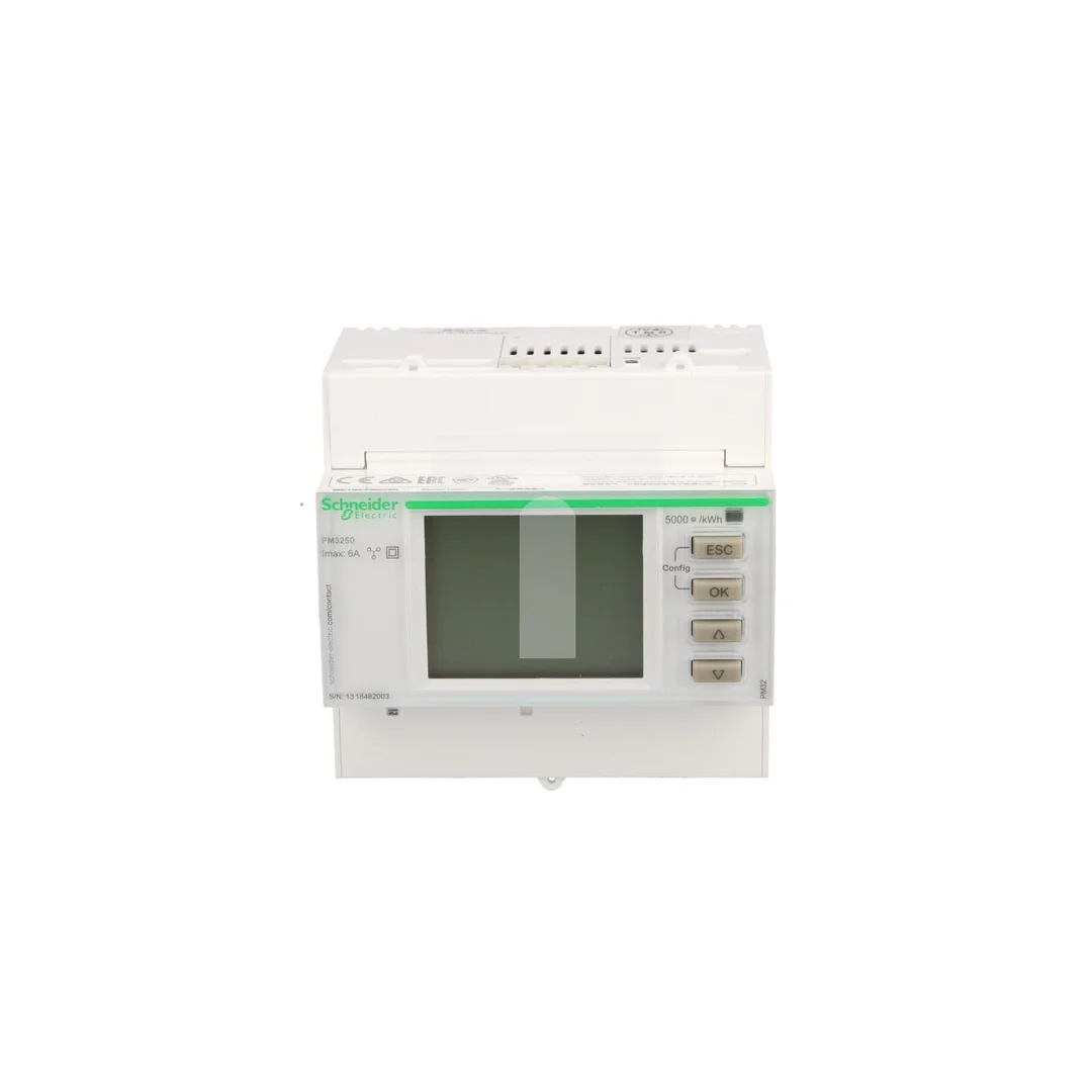 Miernik cyfrowy wielofunkcyjny (U, I, P, Q, f, PF) 5/1A przekładnik 100-480V AC Modbus RS485 modułowy PM3250 METSEPM3250