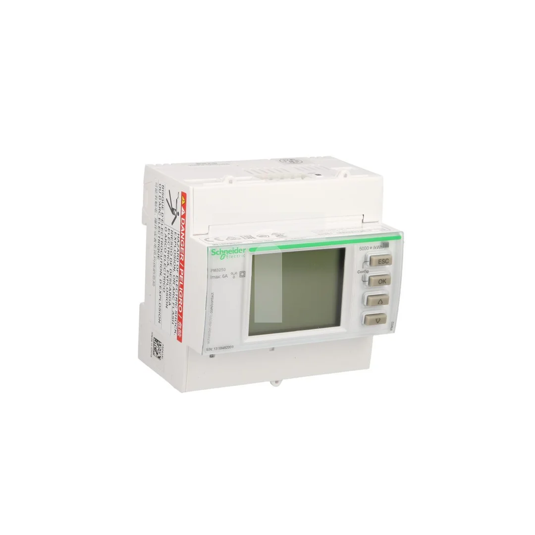 Miernik cyfrowy wielofunkcyjny (U, I, P, Q, f, PF) 5/1A przekładnik 100-480V AC Modbus RS485 modułowy PM3250 METSEPM3250