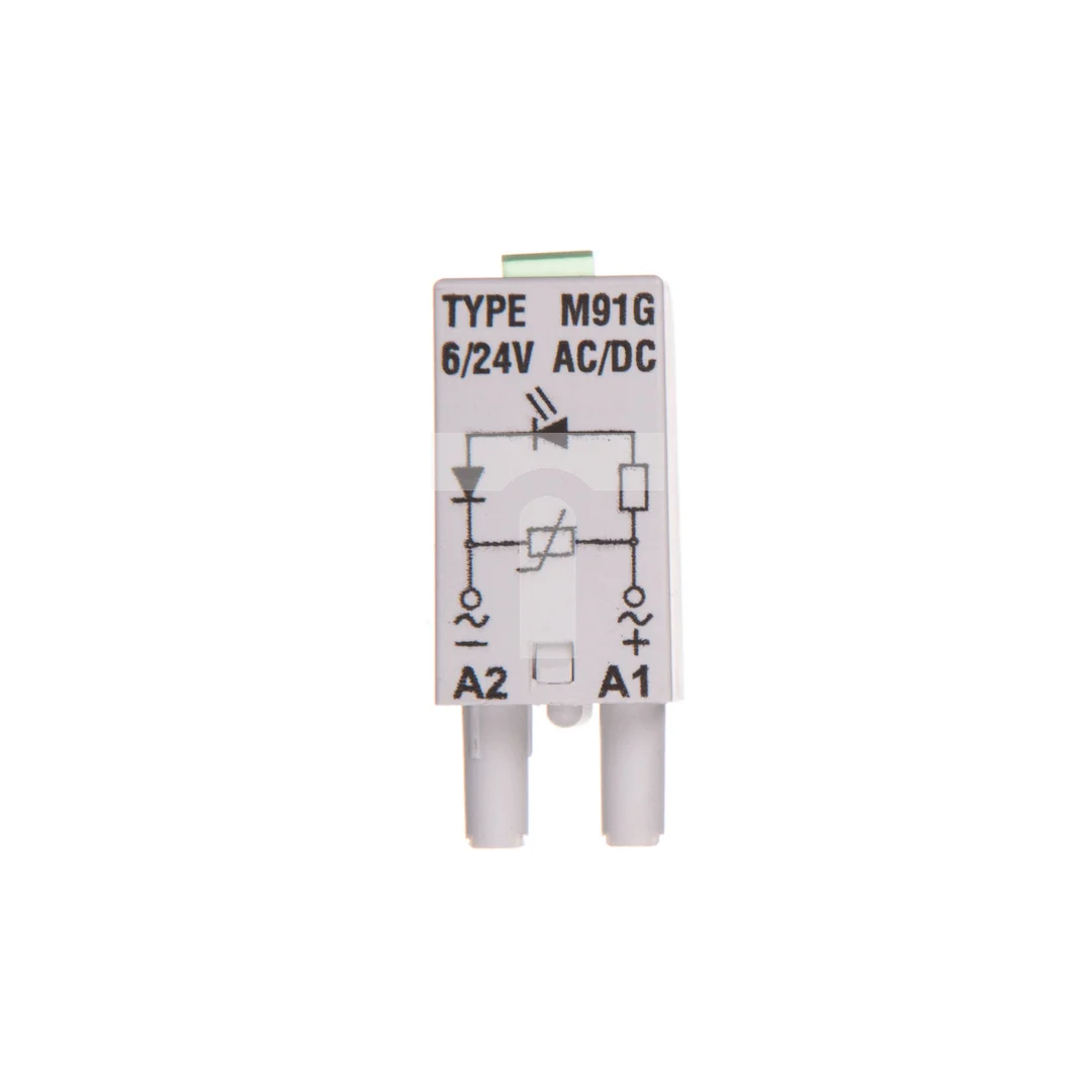 Moduł sygnalizacyjny LV (dioda LED zielony + warystor V) 6-24 V AC/DC M91G szary 854856