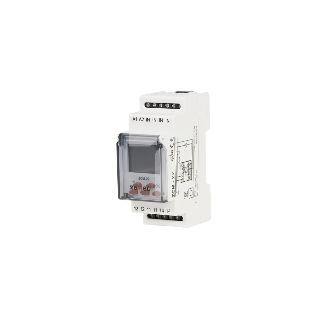 Programator czasowy cyfrowy jednokanałowy 16A 230V AC tygodniowo-roczny ZCM-22 EXT10000188