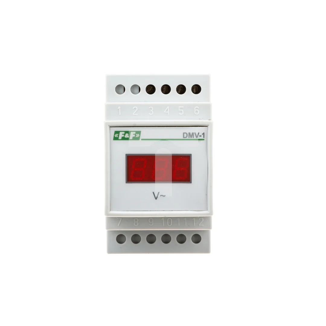 Woltomierz 1-fazowy cyfrowy modułowy 100-300V AC dokładność 1 DMV-1