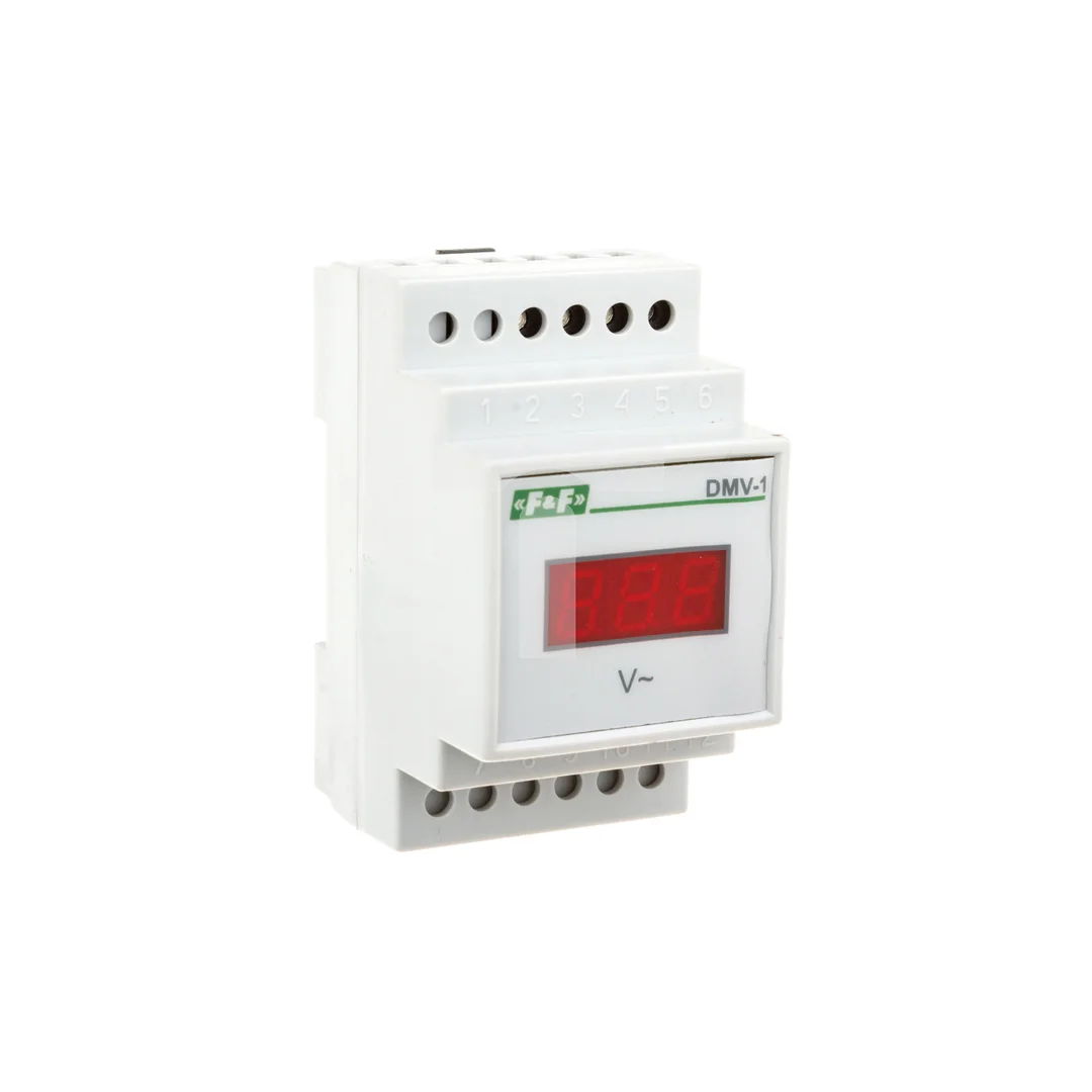 Woltomierz 1-fazowy cyfrowy modułowy 100-300V AC dokładność 1 DMV-1