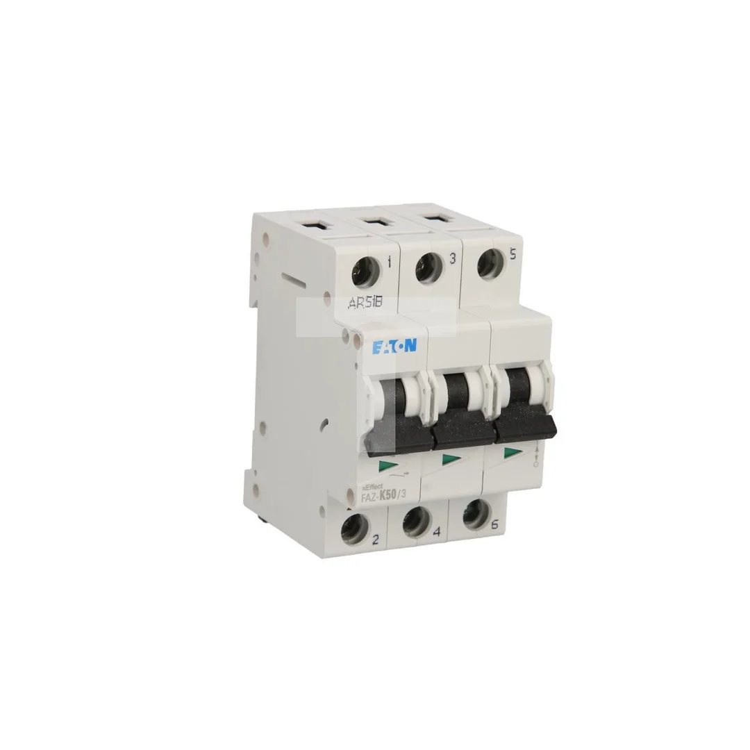 Wyłącznik nadprądowy 3P K 50A 15kA AC FAZ K50/3 278916