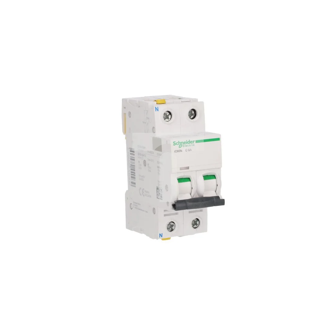 Wyłącznik nadprądowy 1P+N C 6A 6kA AC iC60N-C06-1N Acti9 A9F04606