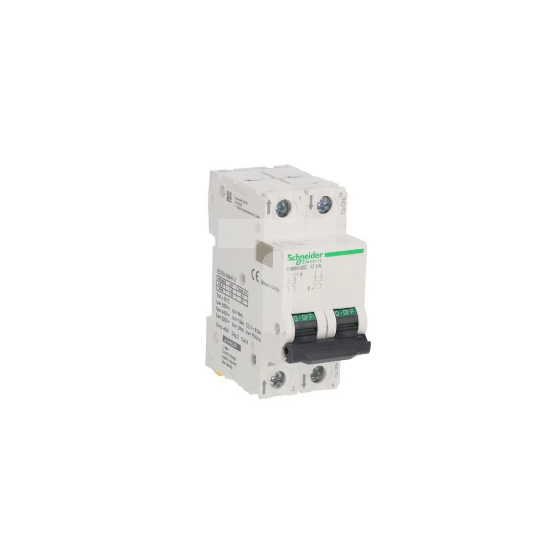 Wyłącznik nadprądowy 2P C 1A DC C60H-DC-C1-2 Acti9 A9N61521