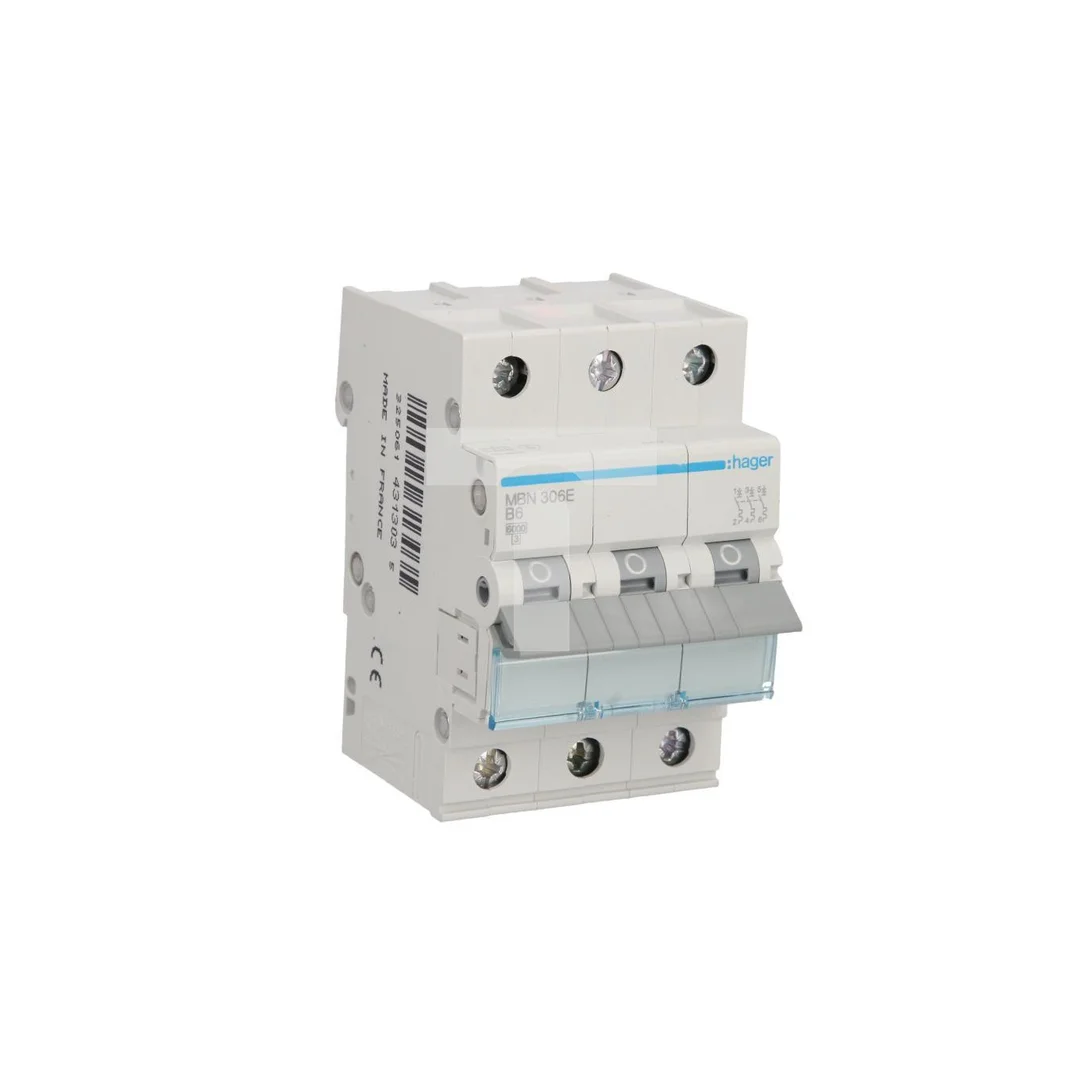 Wyłącznik nadprądowy 3P B 6A 6kA AC MBN306E