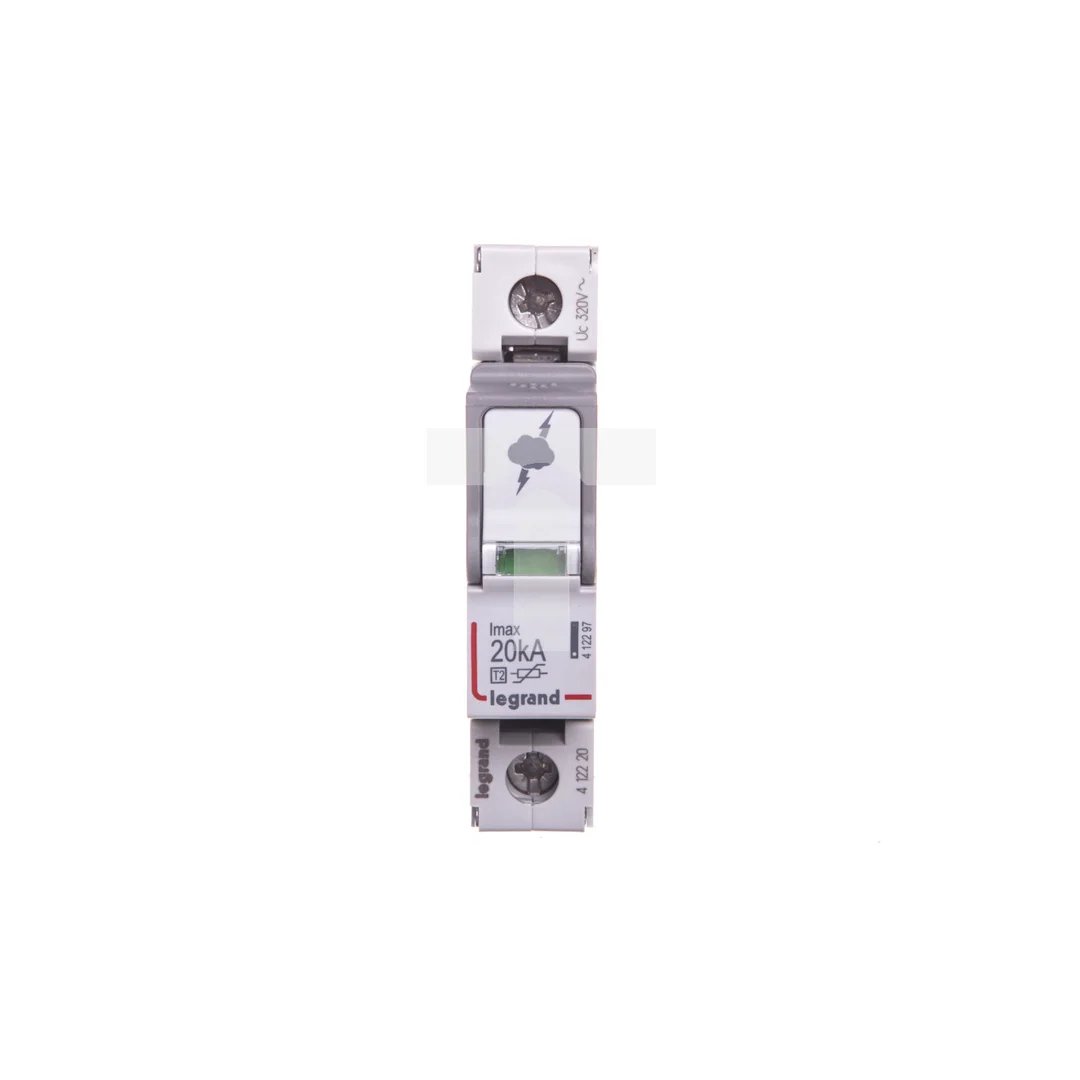 Ogranicznik przepięć Typ T2 1P 20kA 1,2kV ON 300 TT, TN (TNC, TNS) 412220