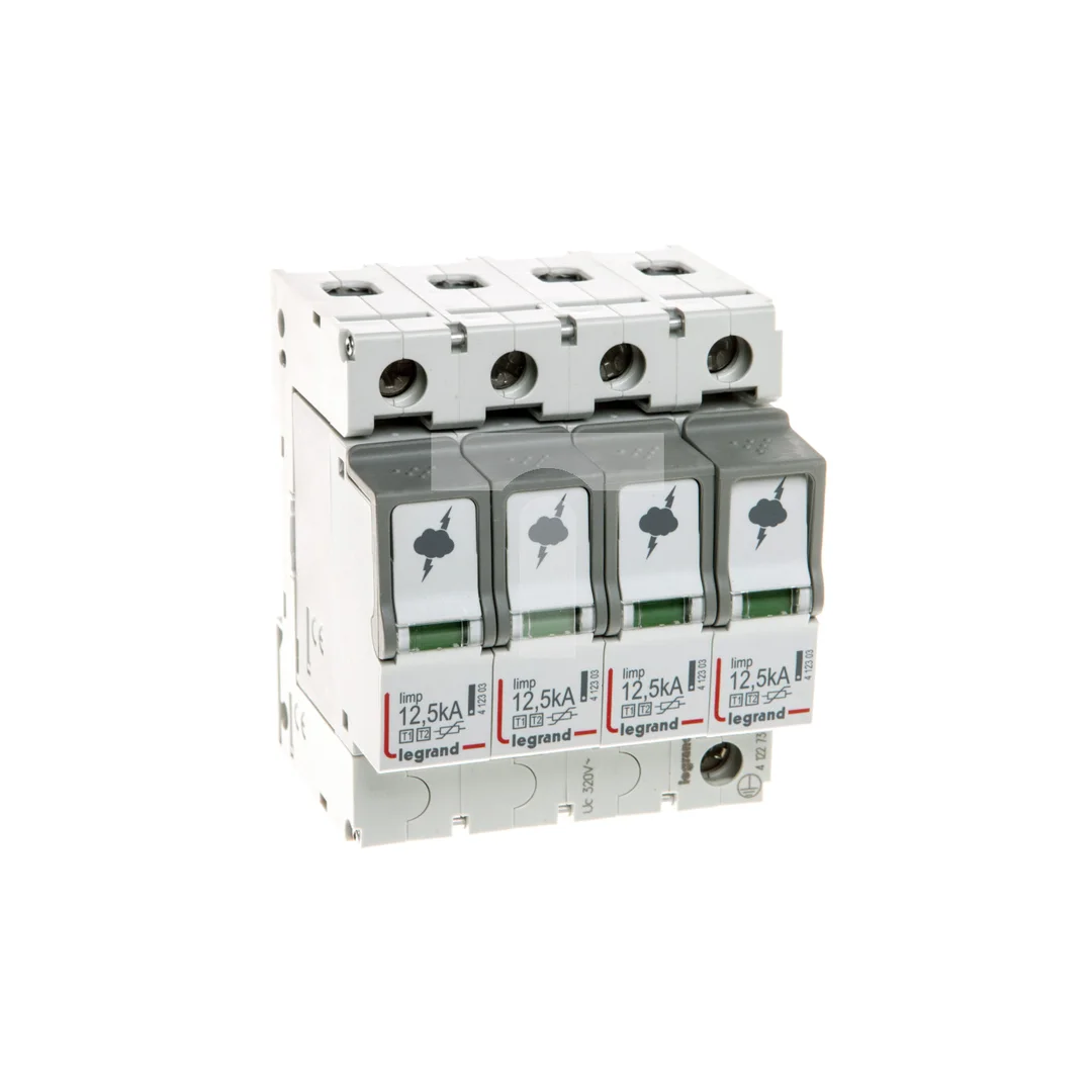 Ogranicznik przepięć Typ T1+T2 4P 12,5kA 1,5kV ON 300 TT, TN (TNC, TNS) 412273