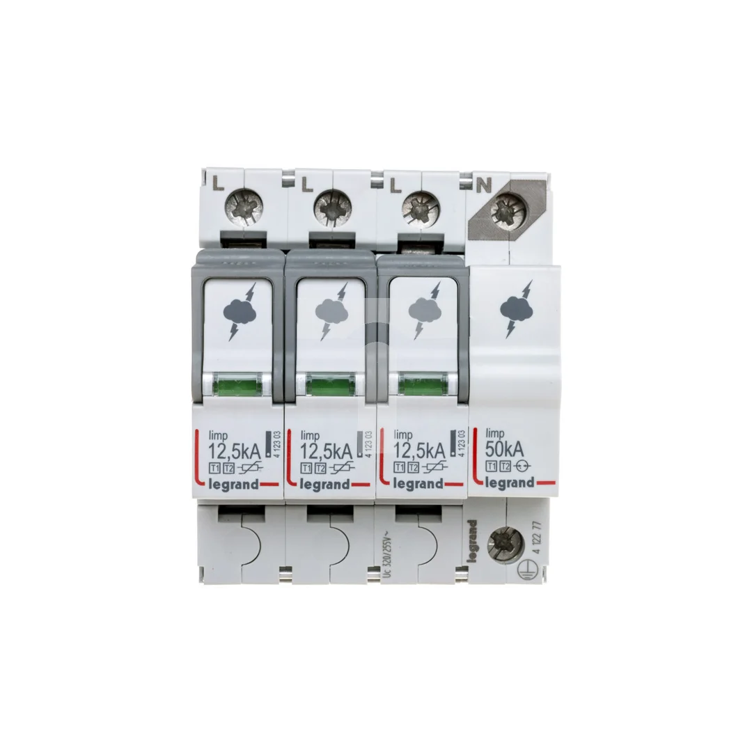 Ogranicznik przepięć Typ T1+T2 3P+N 12,5kA 1,5kV ON 300 TT/TNS 412277