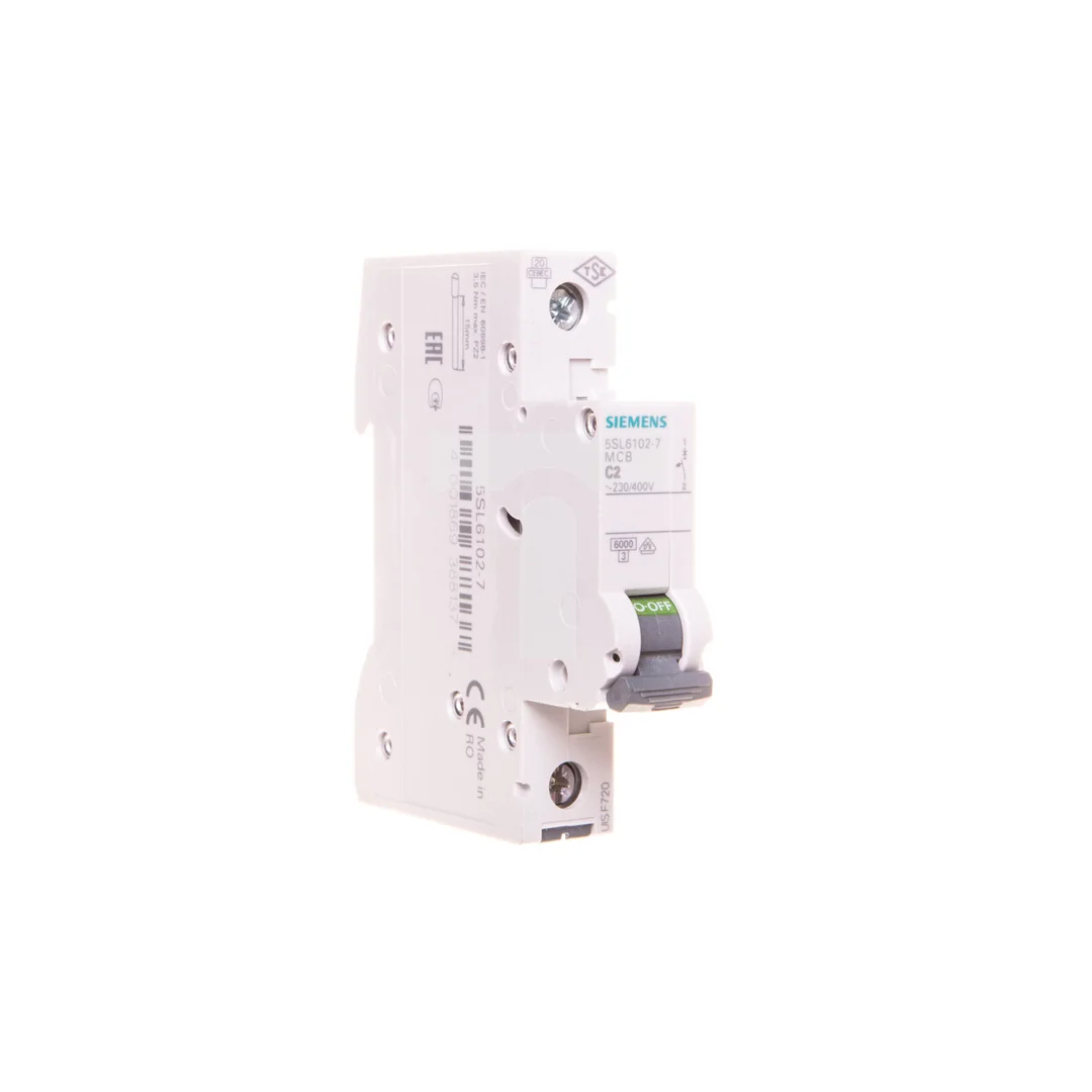 Wyłącznik nadprądowy 1P C 2A 6kA AC SENTRON 5SL6102-7
