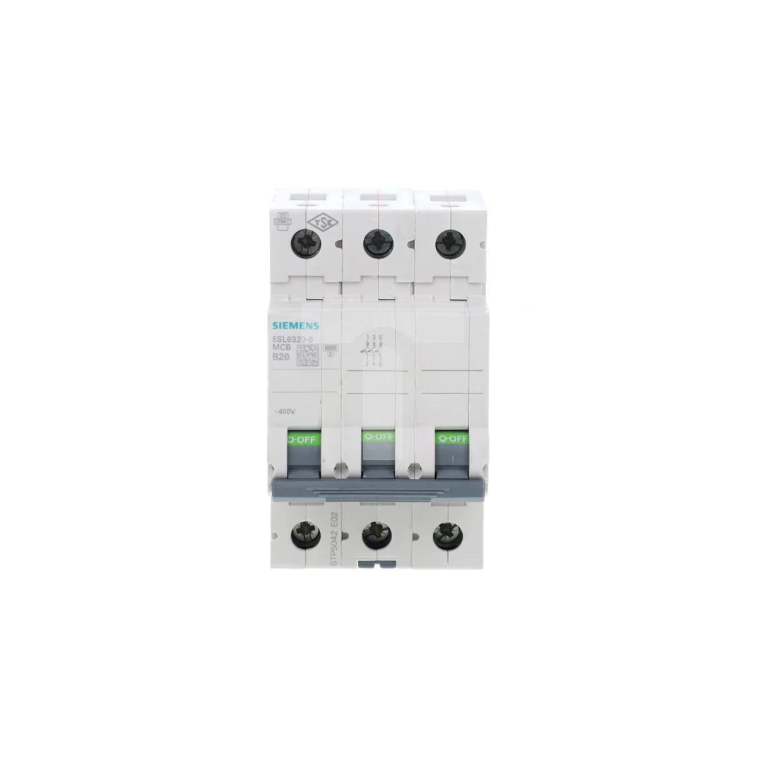 Wyłącznik nadprądowy 3P B 20A 6kA AC SENTRON 5SL6320-6