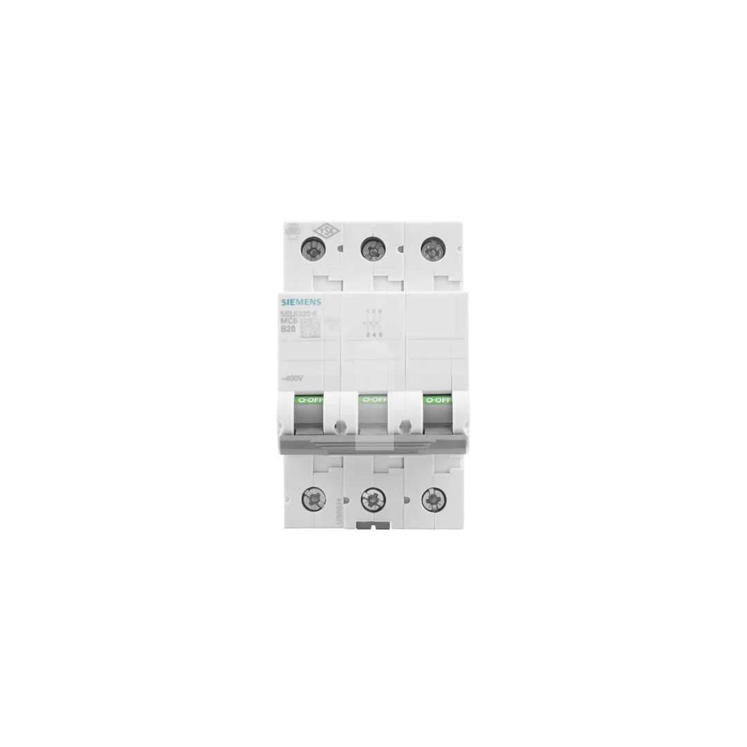 Wyłącznik nadprądowy 3P B 20A 6kA AC SENTRON 5SL6320-6