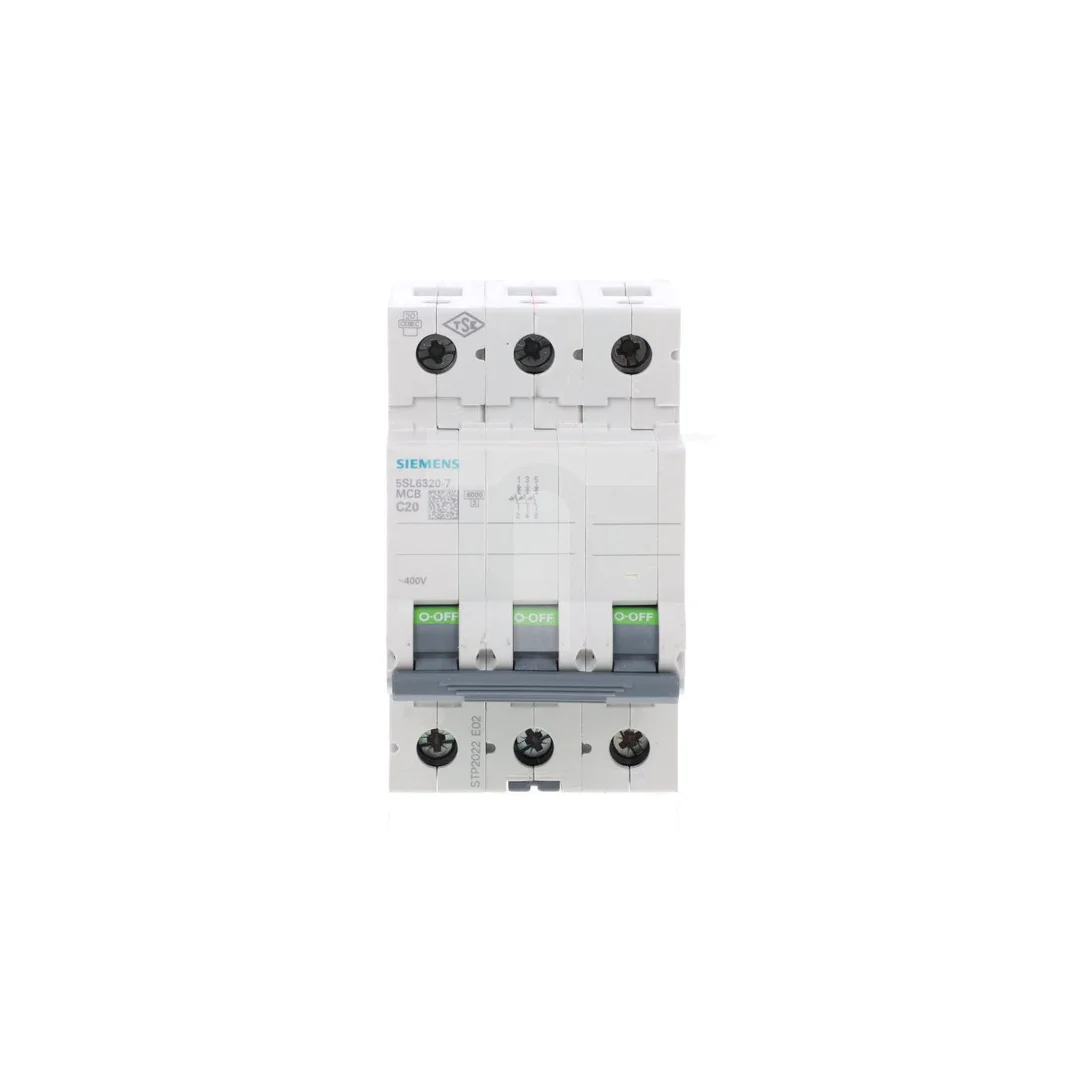 Wyłącznik nadprądowy 3P C 20A 6kA AC SENTRON 5SL6320-7