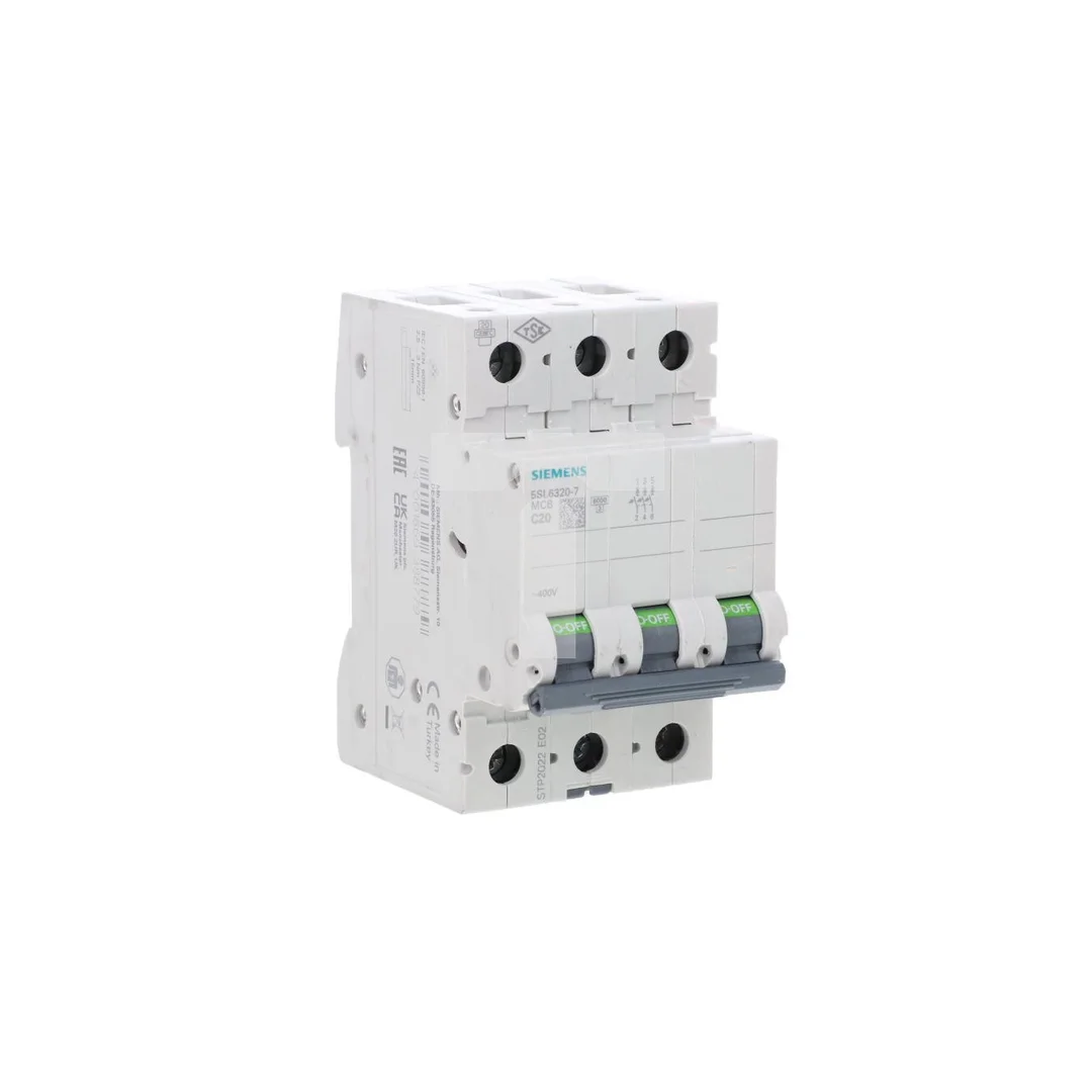 Wyłącznik nadprądowy 3P C 20A 6kA AC SENTRON 5SL6320-7