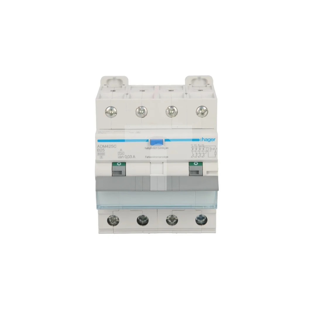 Wyłącznik różnicowo-nadprądowy RCBO 4P B25A 0,03A Typ A 6kA RCBO ADM425C