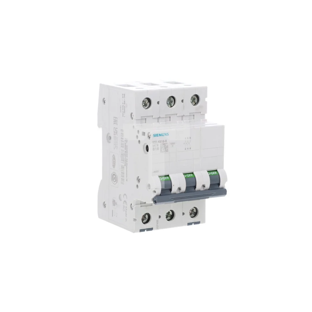 Wyłącznik nadprądowy 3P B 16A 10kA AC SENTRON 5SL4316-6