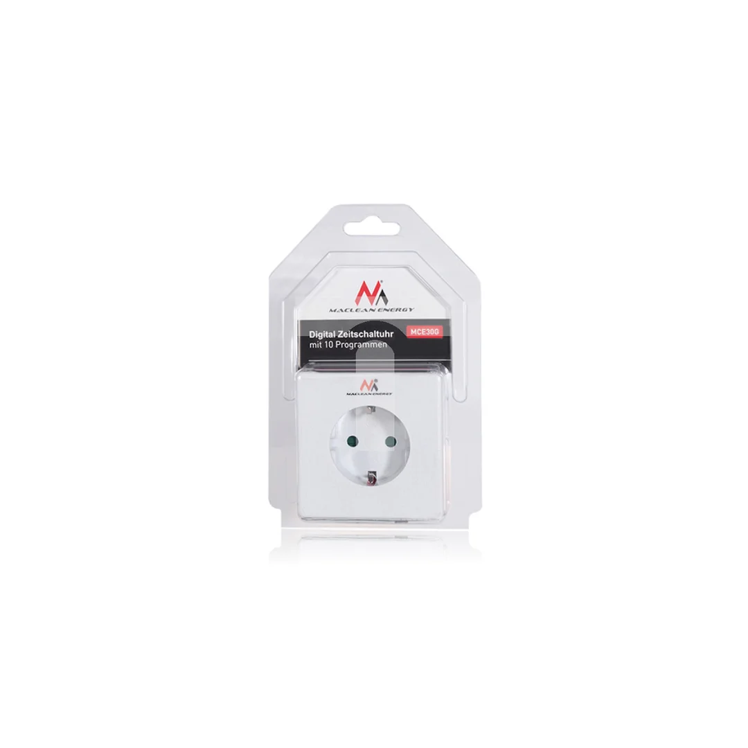 Timer cyfrowy Maclean Energy MCE30G 10 programów CD funkcja Random 3600W - Czasomierz - programator cyfrowy max 156 programów MC
