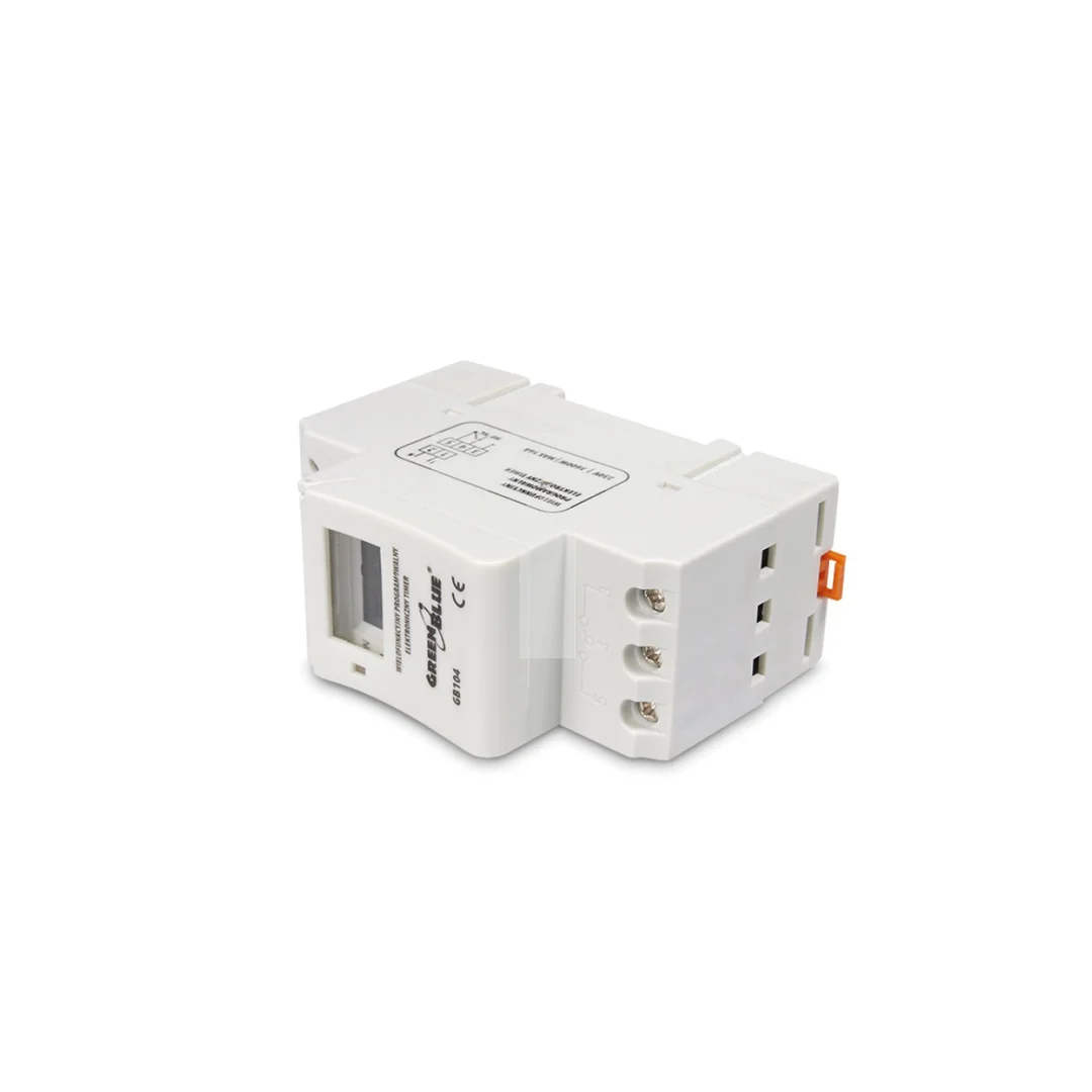 Włącznik czasowy - timer cyfrowy na szynę DIN GreenBlue GB104 16 programów max 240 programów GB104
