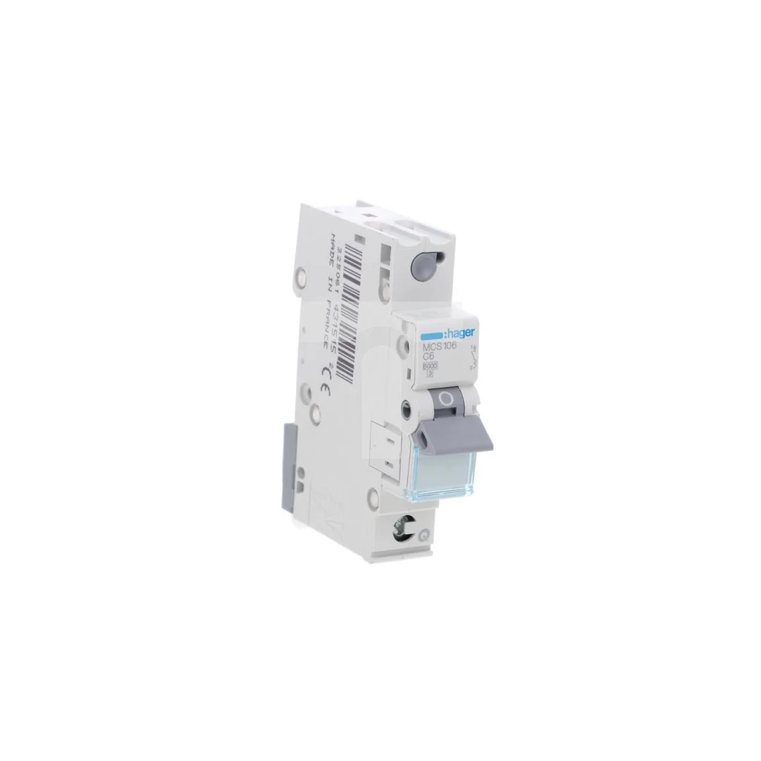 Wyłącznik nadprądowy 1P C 6A 6kA AC QuickConnect MCS106
