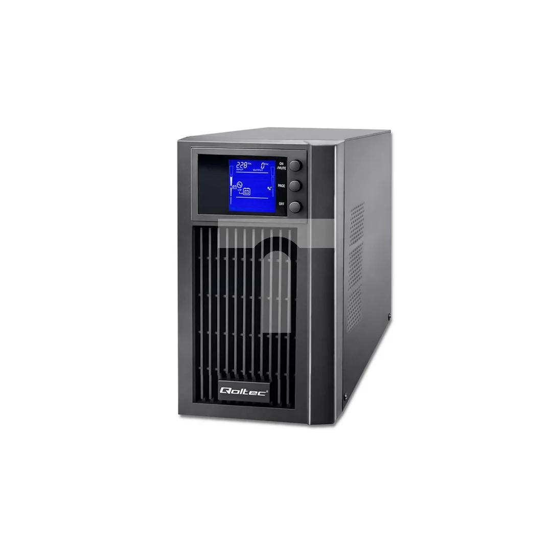 Qoltec Zasilacz awaryjny UPS On-line Pure Sine Wave 1kVA 800W LCD USB