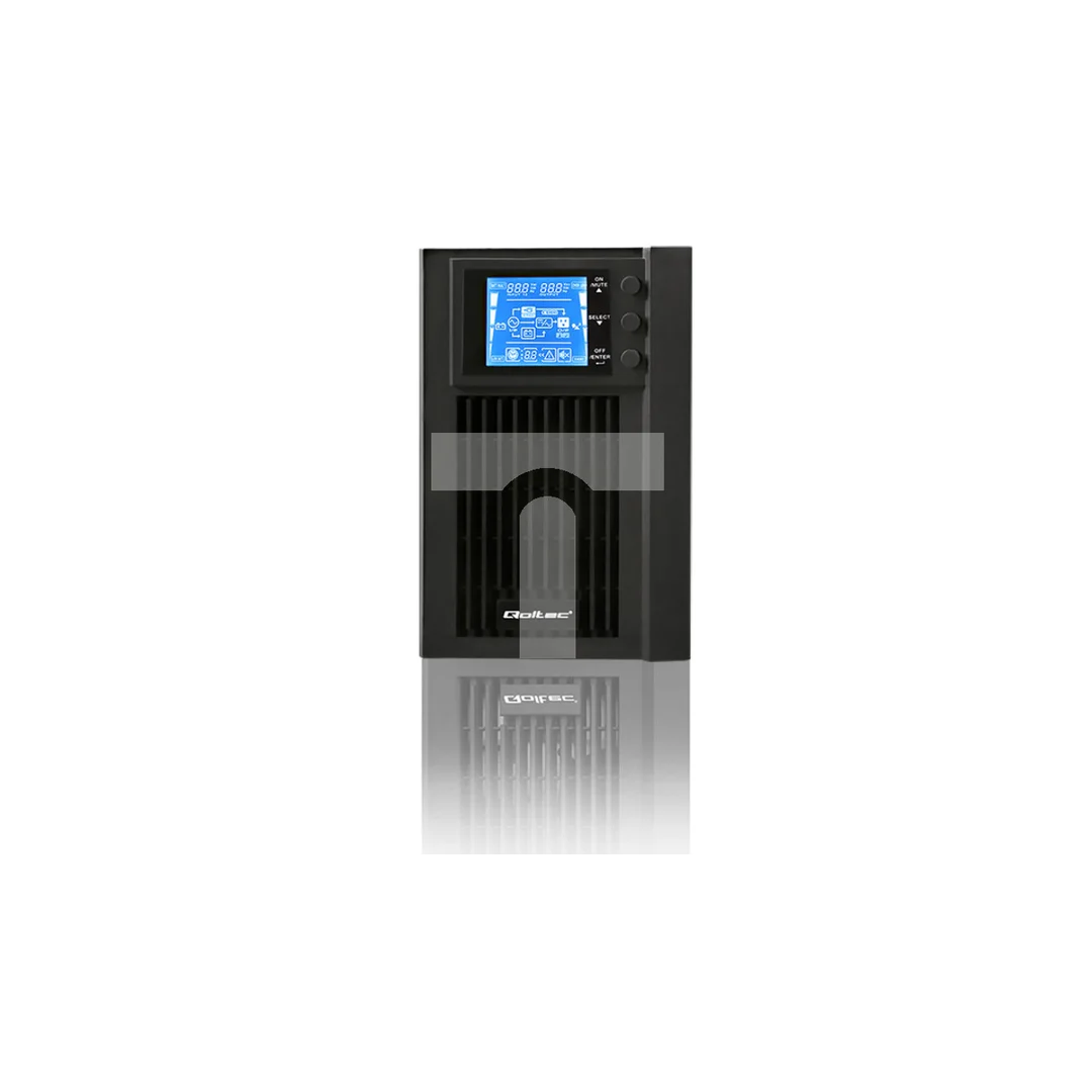 Qoltec Zasilacz awaryjny UPS On-line Pure Sine Wave 1kVA 800W LCD USB