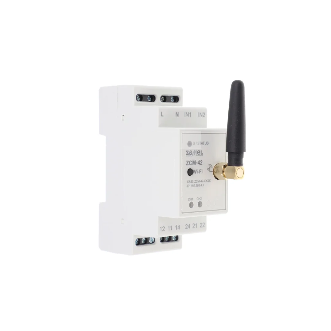 Programator czasowy WiFi 2xNO/NC 16A (inrush 111A/20ms) 230V AC ZCM-42 EXT10000265
