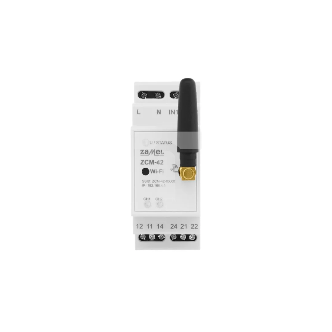 Programator czasowy WiFi 2xNO/NC 16A (inrush 111A/20ms) 230V AC ZCM-42 EXT10000265