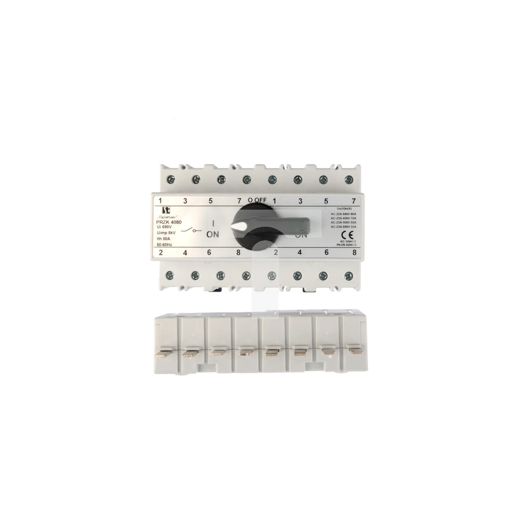 Przełącznik sieć-agregat 80A 4P PRZK-4080W02